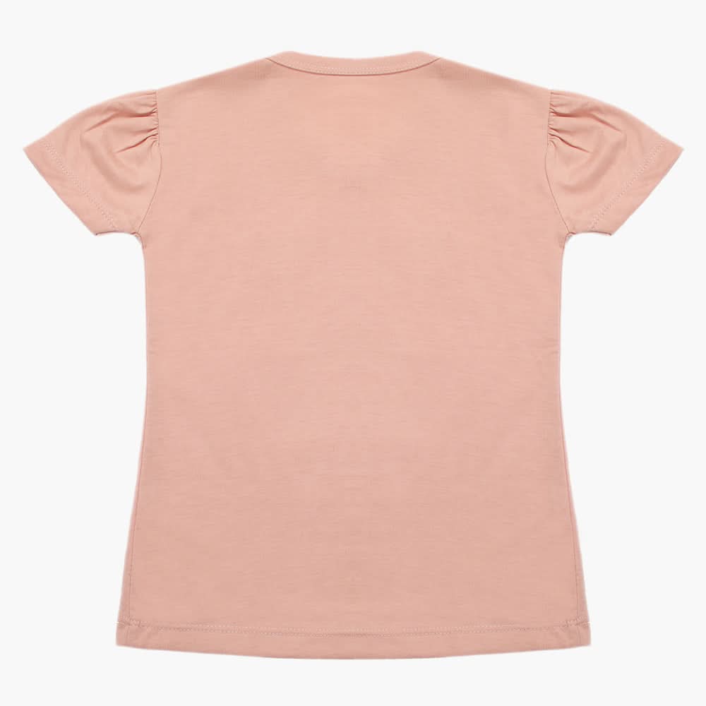 Girls Half Sleeves T-Shirt - Tea Pink, Girls T-Shirts, Chase Value, Chase Value