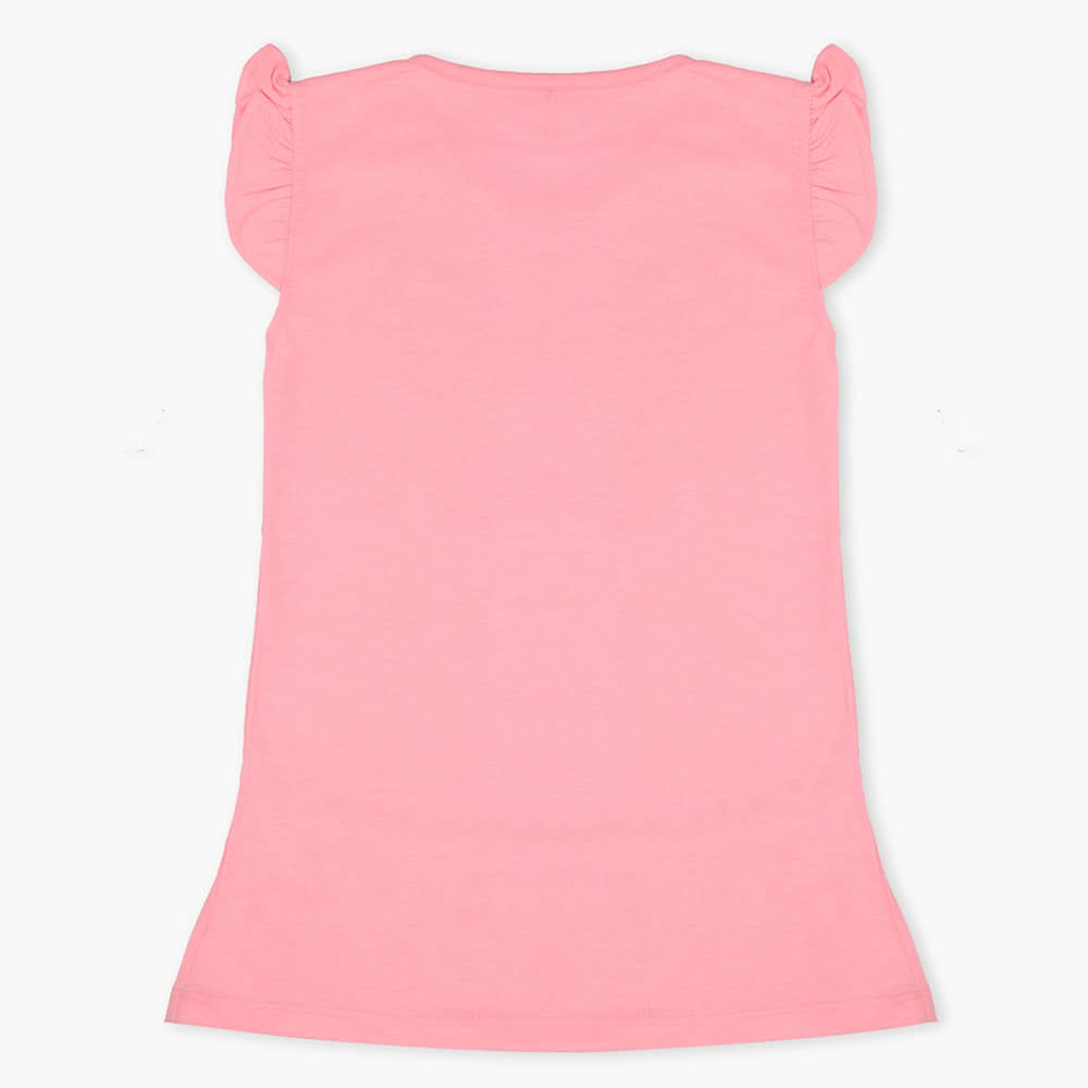 Girls Half Sleeves T-Shirt - Pink, Girls T-Shirts, Chase Value, Chase Value