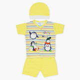 Newborn Boys Half Sleeves Suit - Yellow, Newborn Boys Sets & Suits, Chase Value, Chase Value