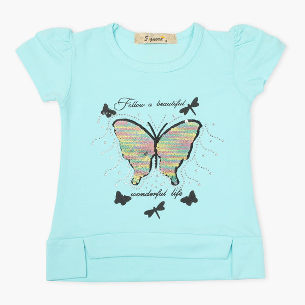 Girls T-Shirt - Light Blue, Girls T-Shirts, Chase Value, Chase Value