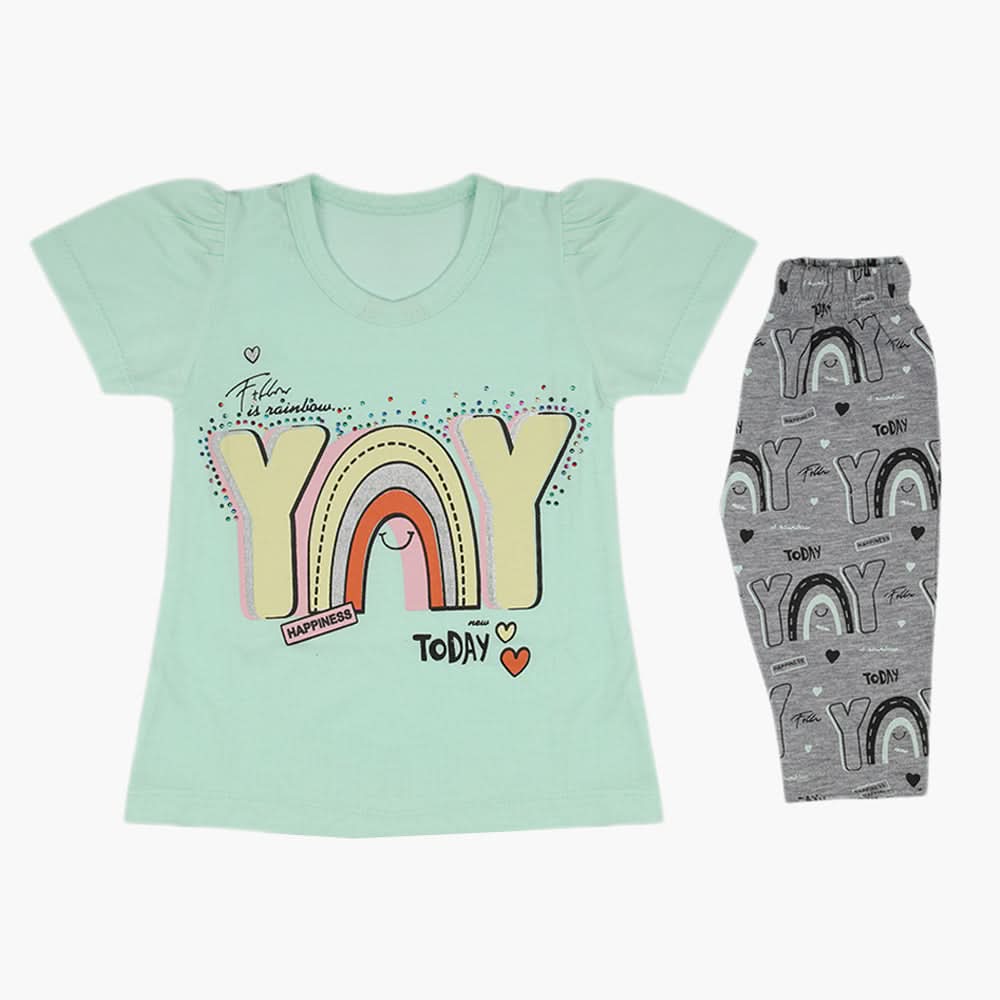 Girls Tights Suit - Light Green, Girls Suits, Chase Value, Chase Value