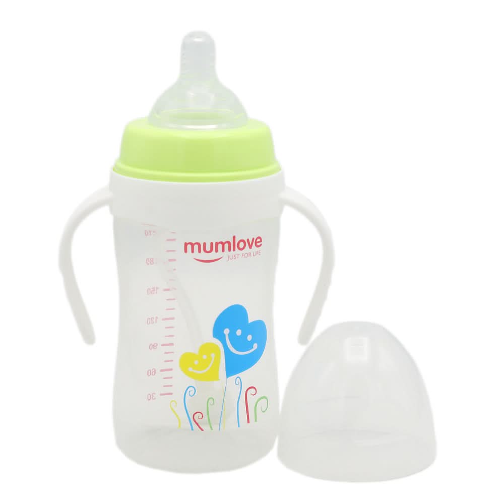 Mum Love Feeding Bottle Wide Neck 240ml MA6026 - Light Green, Kids, Feeding Supplies, Chase Value, Chase Value
