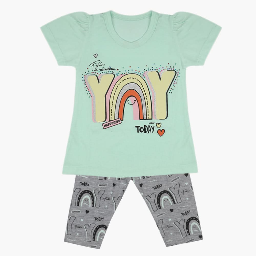 Girls Tights Suit - Light Green, Girls Suits, Chase Value, Chase Value