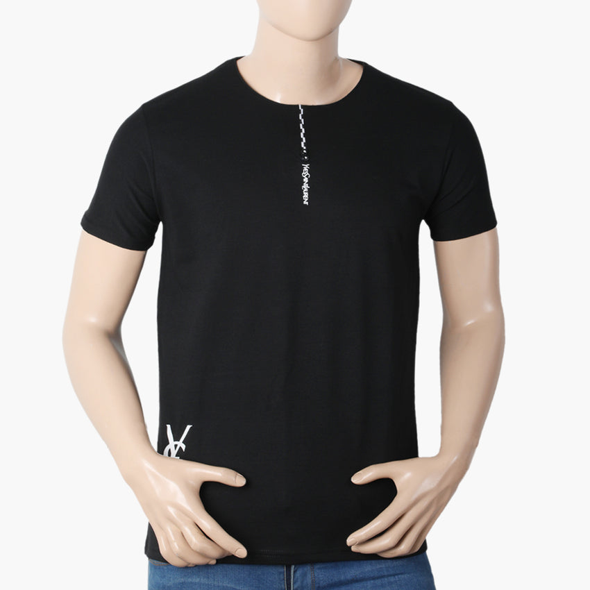 Men's Half Sleeves T-Shirt - Black, Men's T-Shirts & Polos, Chase Value, Chase Value