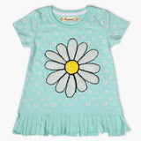 Girls Half Sleeves T-Shirt - Cyan, Girls T-Shirts, Chase Value, Chase Value