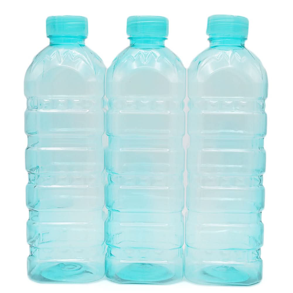 Happy Bottle 3 Pcs Set - Cyan, Kids, Tiffin Boxes And Bottles, Chase Value, Chase Value