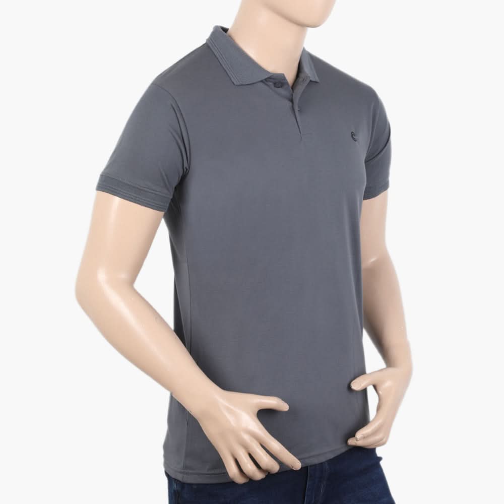 Men's Half Sleeves T-Shirt - Dark Grey, Men's T-Shirts & Polos, Chase Value, Chase Value