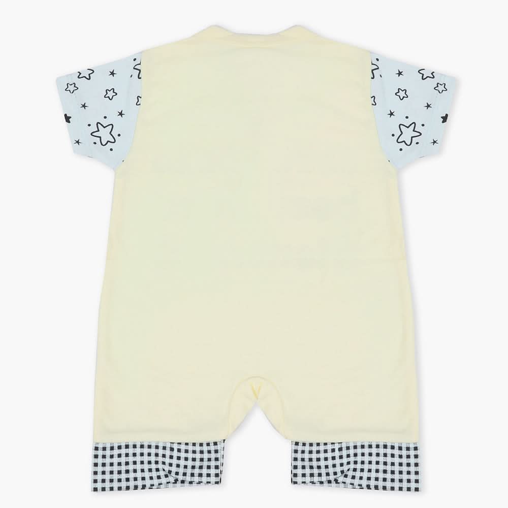 Newborn Boys Half Sleeves Romper - Lemon, Newborn Boys Rompers, Chase Value, Chase Value
