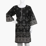 Women's Embroidered Kurti - Black, Women Ready Kurtis, Chase Value, Chase Value