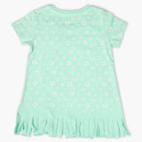 Girls Half Sleeves T-Shirt - Cyan, Girls T-Shirts, Chase Value, Chase Value