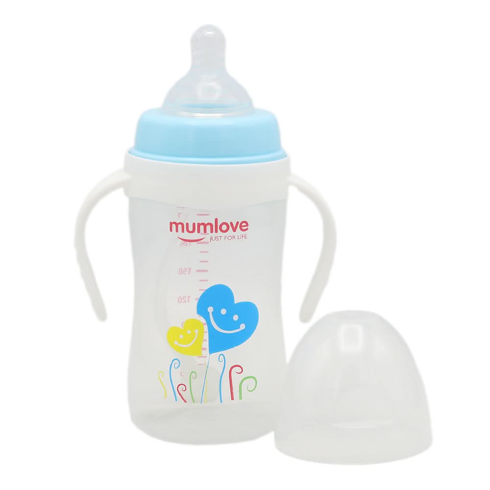 Mum Love Feeding Bottle Wide Neck 240ml MA6026 - Sky Blue, Kids, Feeding Supplies, Chase Value, Chase Value