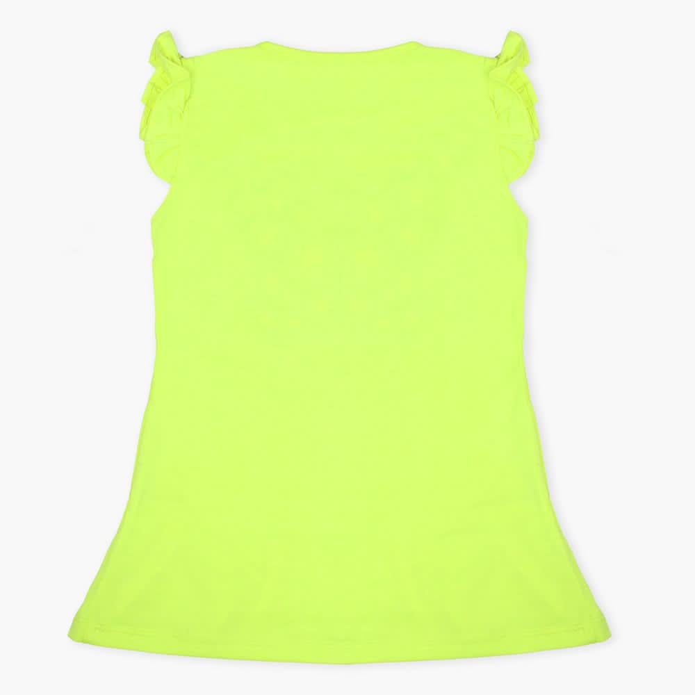 Girls Half Sleeves T-Shirt - Neon Green, Girls T-Shirts, Chase Value, Chase Value