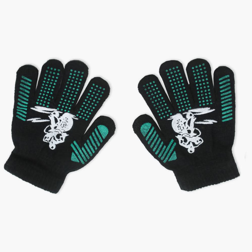 Kids Woolen Gloves - Black, Girls Caps & Gloves, Chase Value, Chase Value