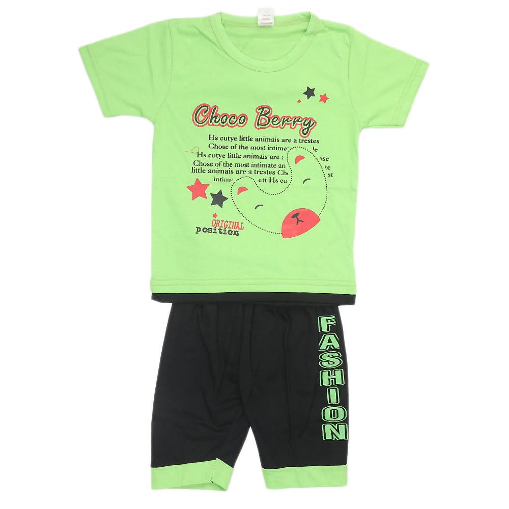 Boys Half Sleeves Suit - Green, Kids, Boys Sets And Suits, Chase Value, Chase Value