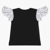 Girls Half Sleeves T-Shirt - Black, Girls T-Shirts, Chase Value, Chase Value