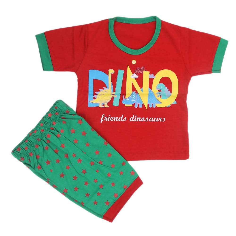Boys Half Sleeves Suit - Red, Kids, Boys Sets And Suits, Chase Value, Chase Value