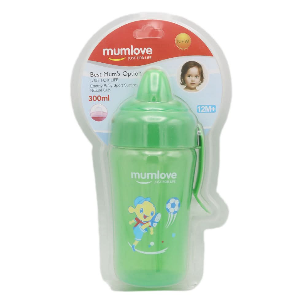 Mum Love Sippy Cup Single Handle 300ml C6208 - Green, Kids, Feeding Supplies, Chase Value, Chase Value