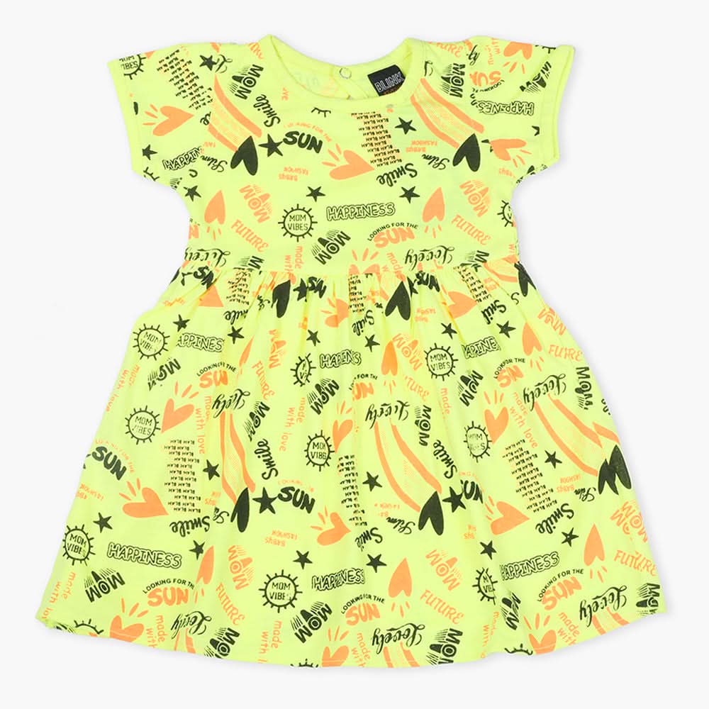 Girls Frock - Neon Green, Girls Frocks, Chase Value, Chase Value