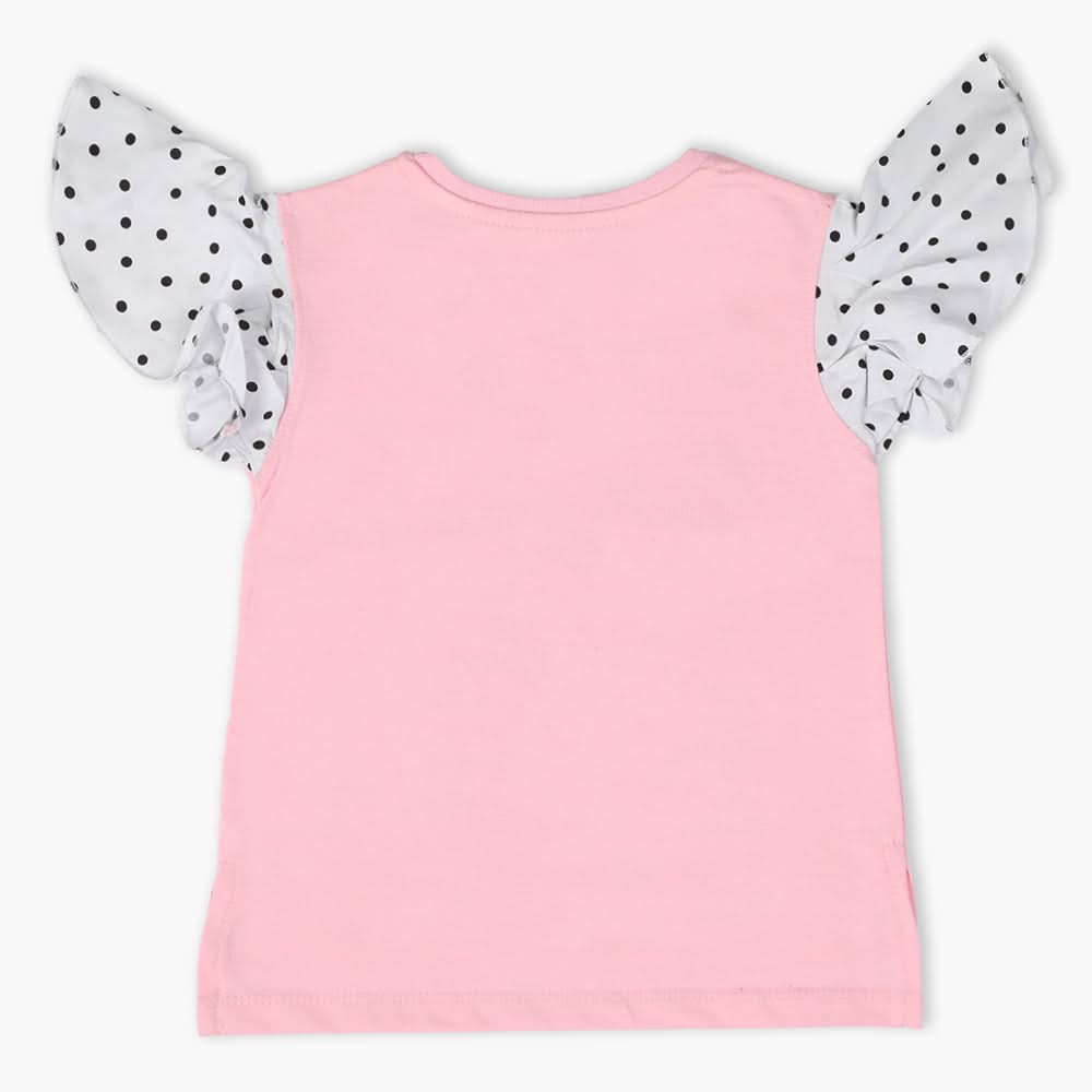 Girls Half Sleeves T-Shirt - Pink, Girls T-Shirts, Chase Value, Chase Value