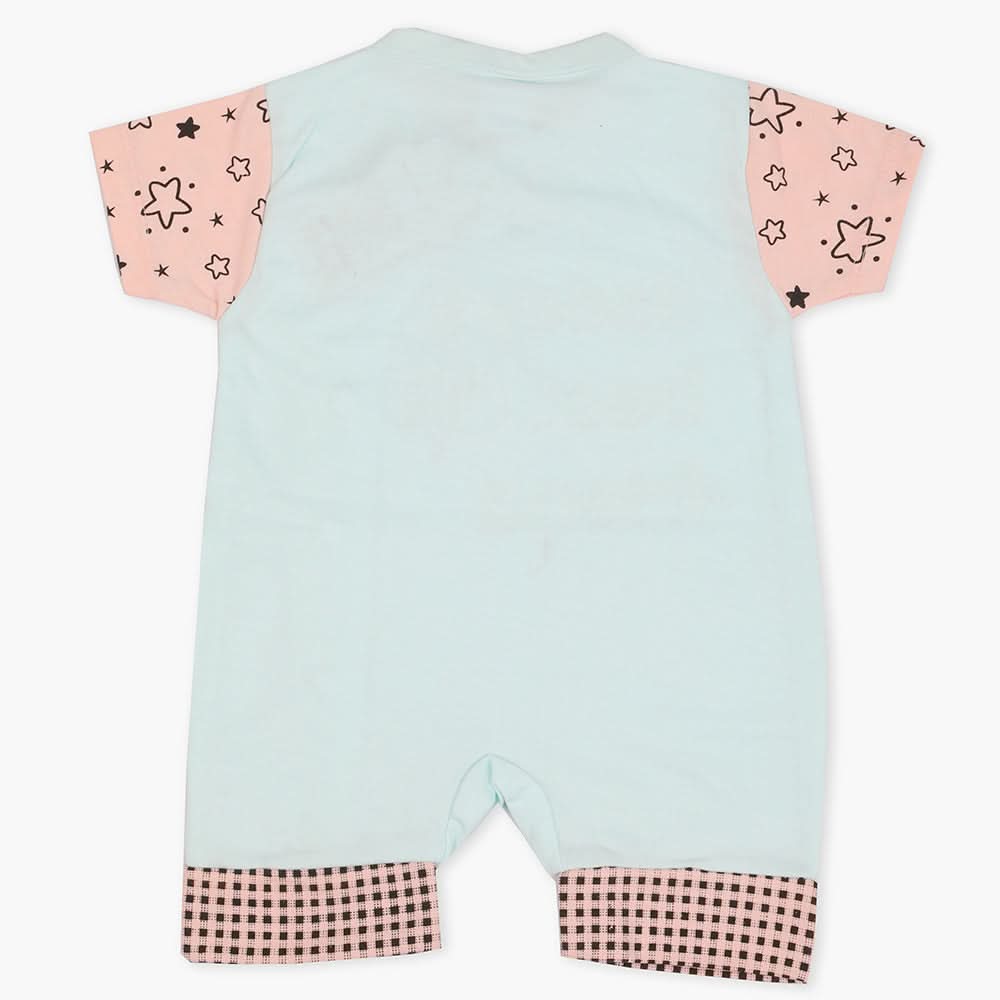 Newborn Boys Half Sleeves Romper - Light Blue, Newborn Boys Rompers, Chase Value, Chase Value