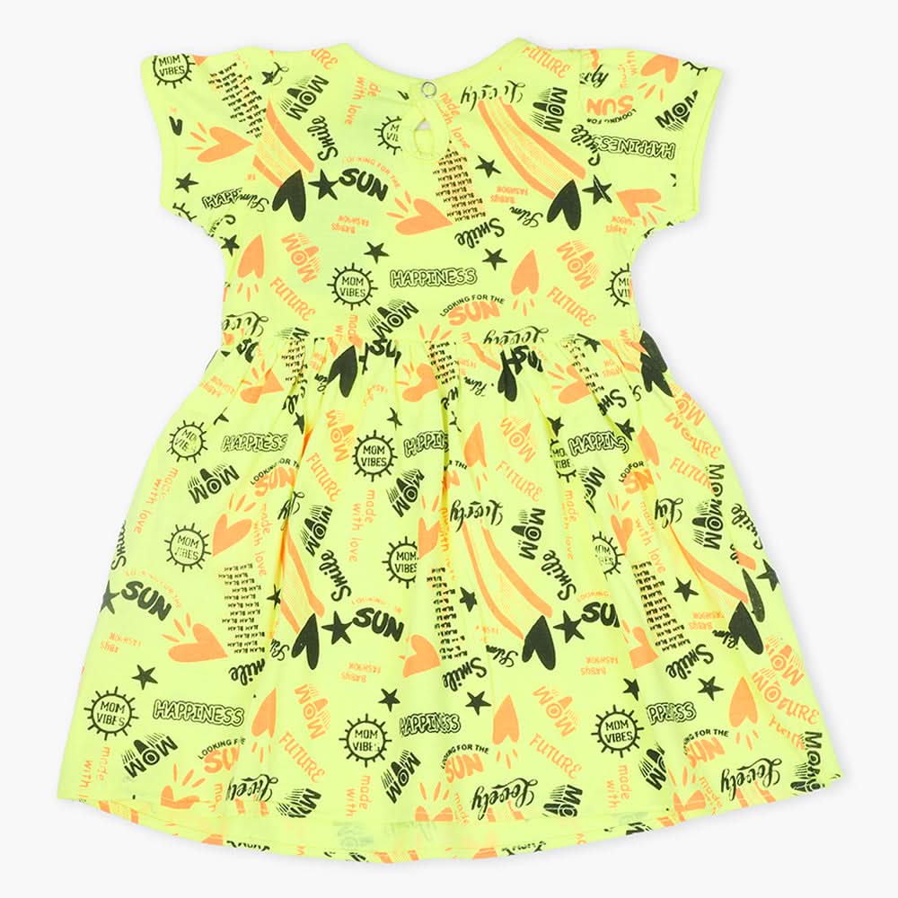 Girls Frock - Neon Green, Girls Frocks, Chase Value, Chase Value