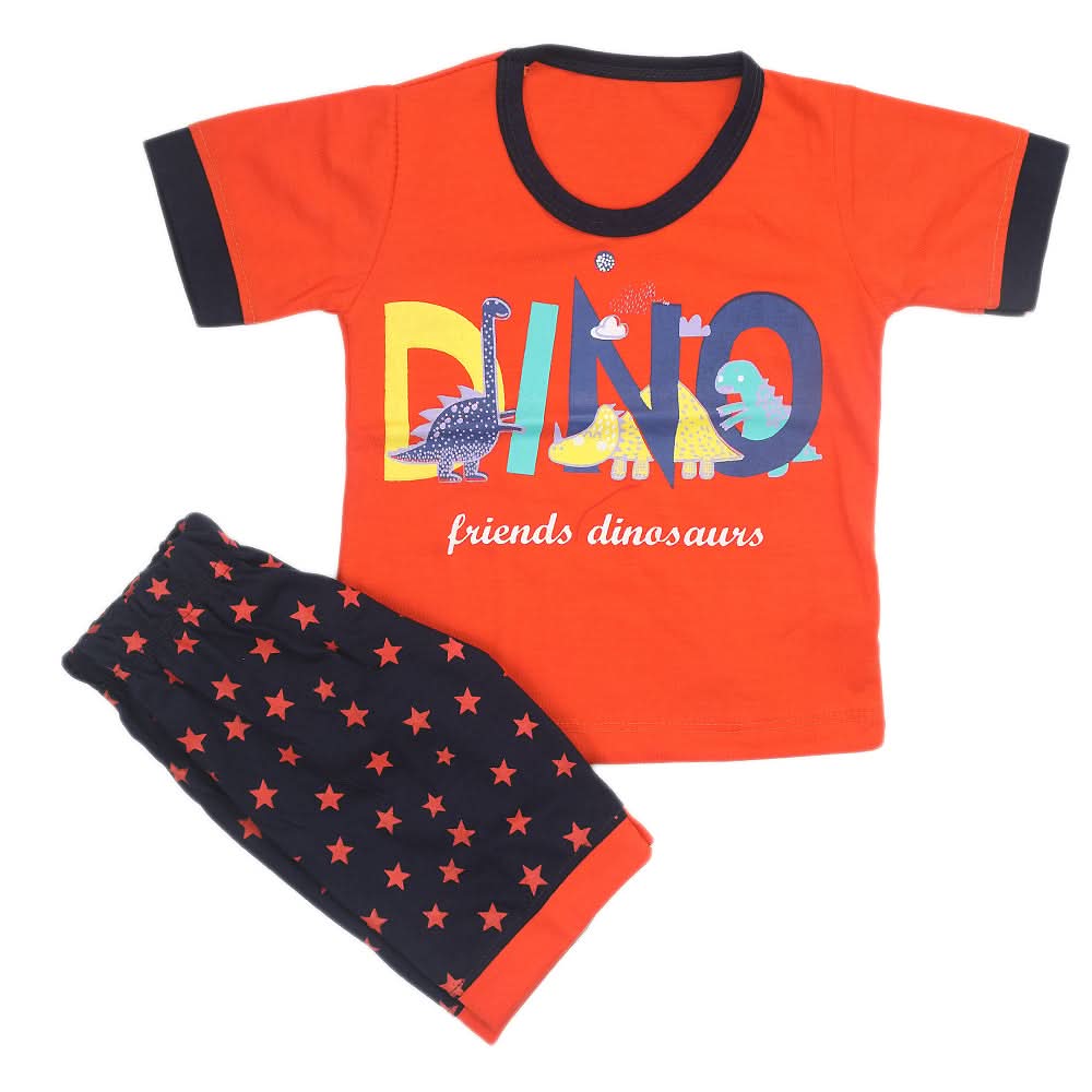 Boys Half Sleeves Suit - Orange, Kids, Boys Sets And Suits, Chase Value, Chase Value