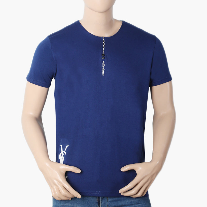 Men's Half Sleeves T-Shirt - Navy Blue, Men's T-Shirts & Polos, Chase Value, Chase Value