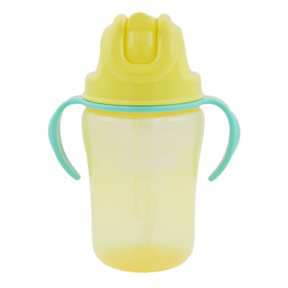 Mum Love Straw Cup 350ml C6218 - Yellow, Kids, Feeding Supplies, Chase Value, Chase Value