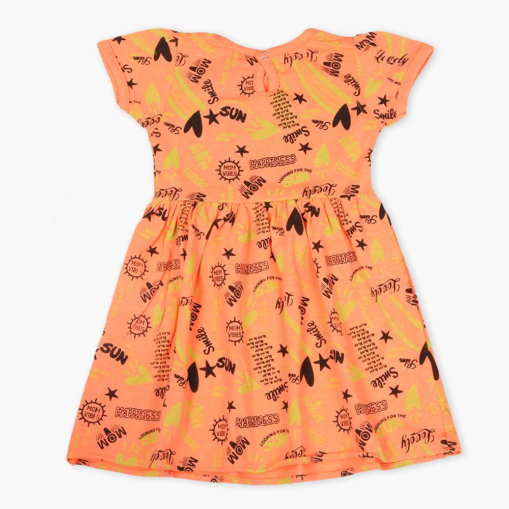 Girls Frock - Peach, Girls Frocks, Chase Value, Chase Value