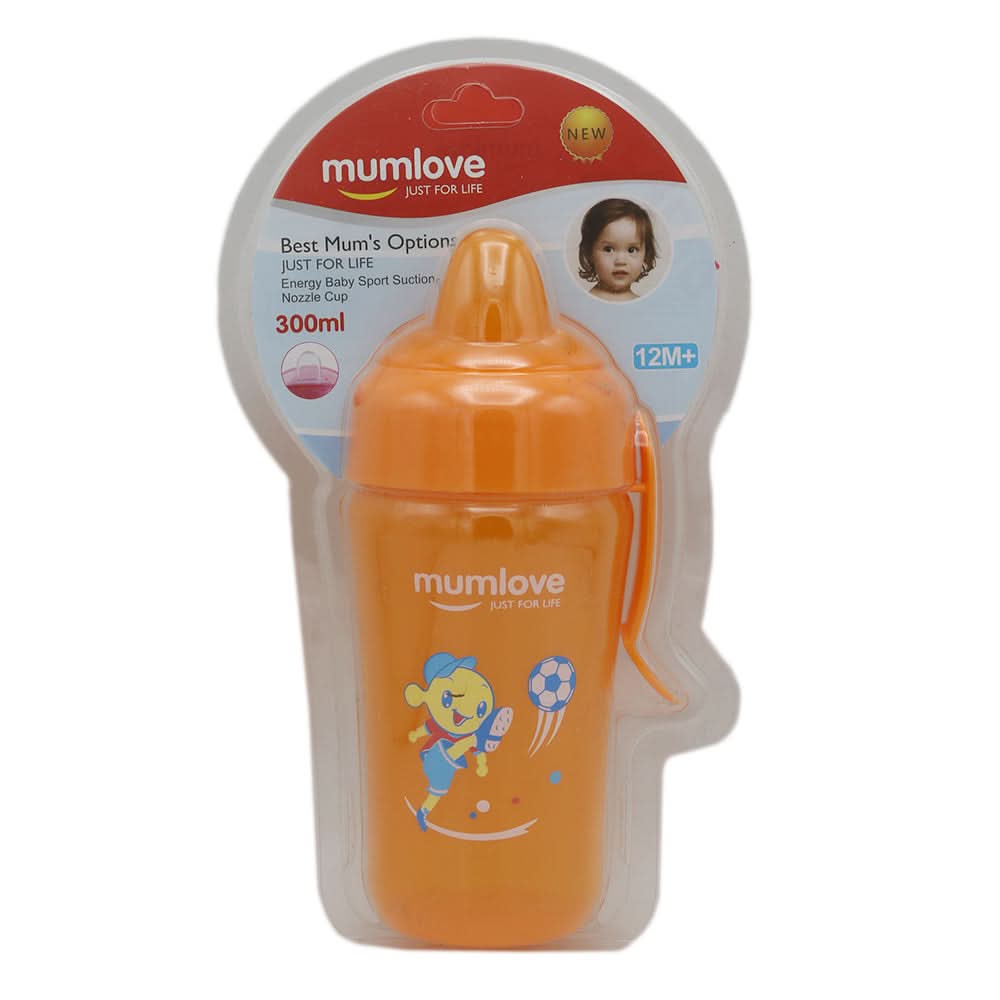 Mum Love Sippy Cup Single Handle 300ml C6208 - Orange, Kids, Feeding Supplies, Chase Value, Chase Value