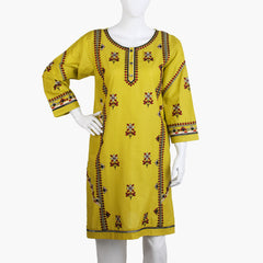 Women's Embroidered Kurti - Green, Women Ready Kurtis, Chase Value, Chase Value