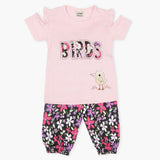 Girls Half Sleeves Suit - Pink, Girls T-Shirts, Chase Value, Chase Value