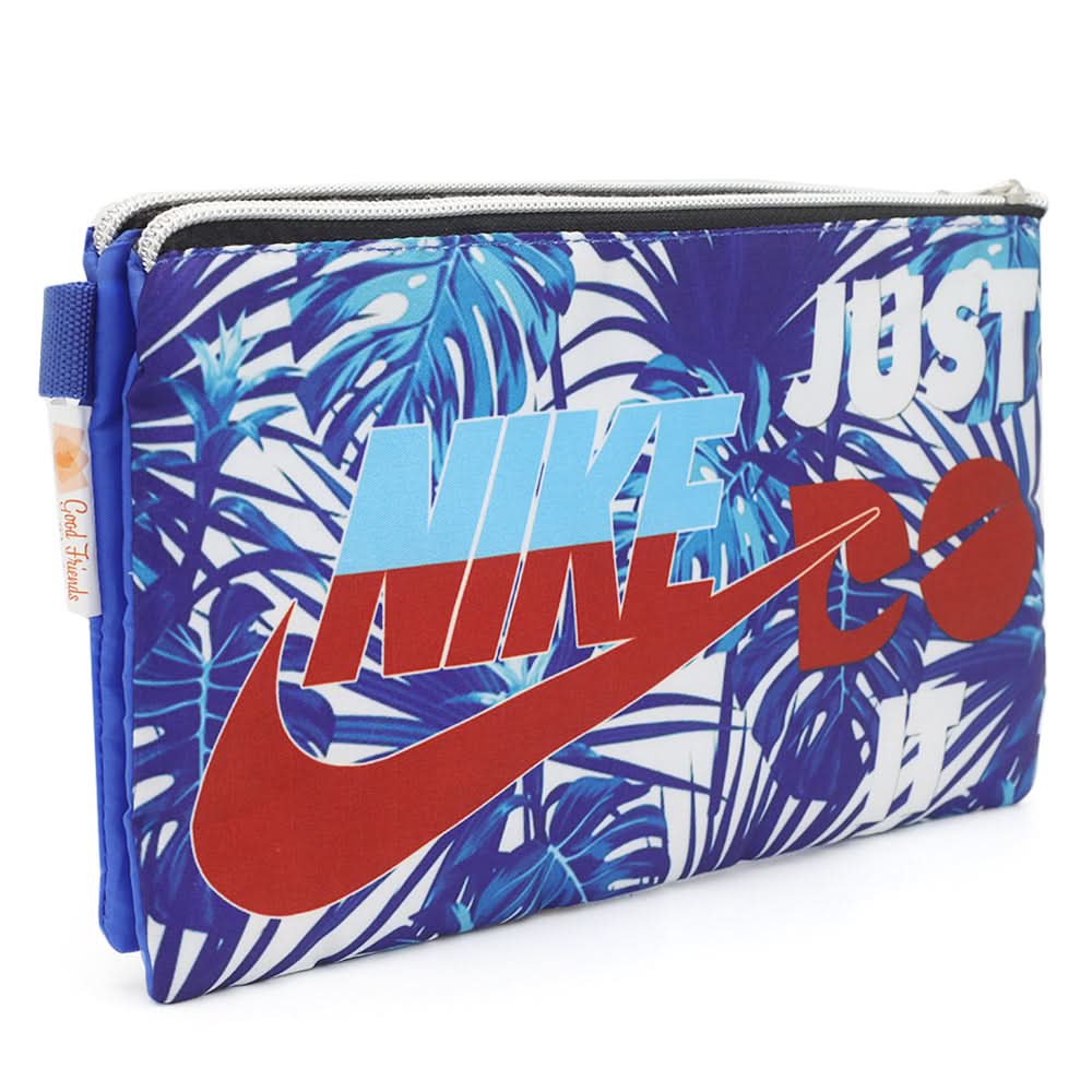 Pencil Pouch Two Zipper - Blue, Pencil Boxes & Stationery Sets, Chase Value, Chase Value