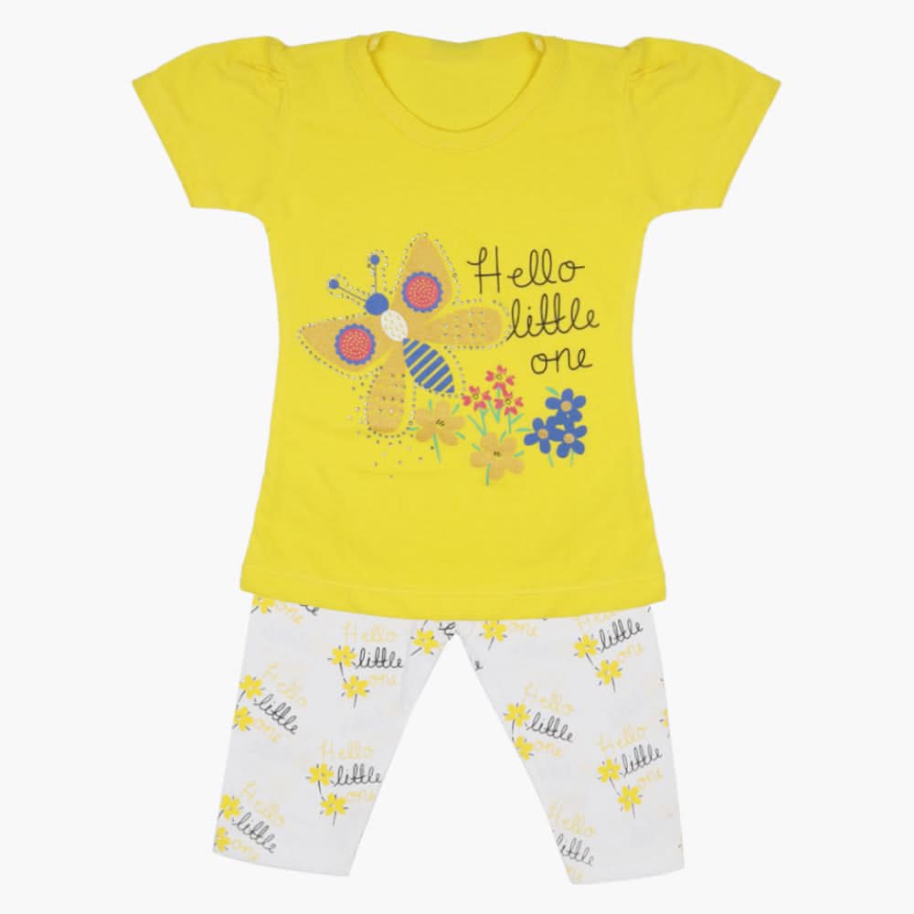 Girls Tights Suit - Yellow, Girls Suits, Chase Value, Chase Value