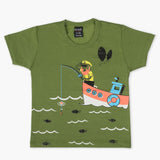 Boys Half Sleeves T-Shirt - Green, Boys T-Shirts, Chase Value, Chase Value