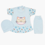 Newborn Girls Half Sleeves Suit - Blue, Newborn Girls Sets & Suits, Chase Value, Chase Value
