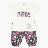 Girls Half Sleeves Suit - White, Girls T-Shirts, Chase Value, Chase Value