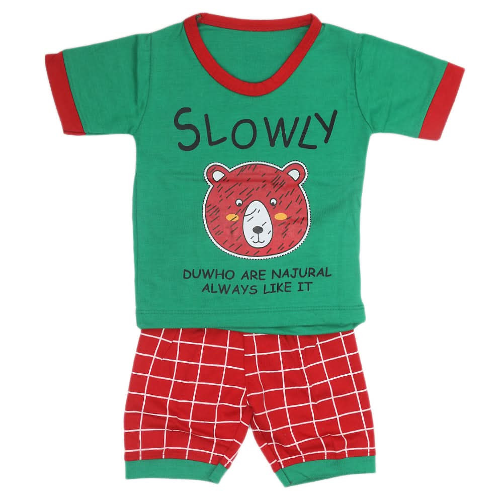 Boys Half Sleeves Suit - Green, Kids, Boys Sets And Suits, Chase Value, Chase Value