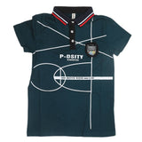 Boys Half Sleeves Polo T-Shirt - Steel Blue, Kids, Boys T-Shirts, Chase Value, Chase Value