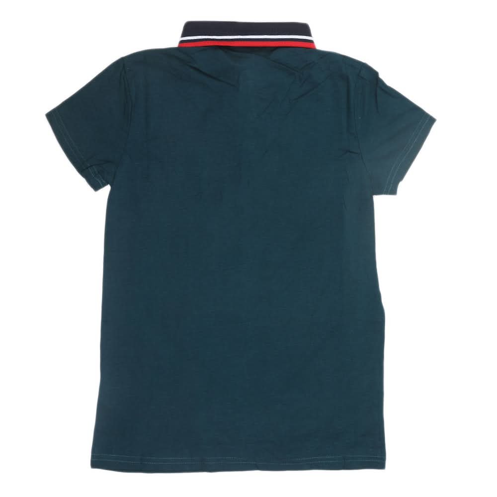 Boys Half Sleeves Polo T-Shirt - Steel Blue, Kids, Boys T-Shirts, Chase Value, Chase Value