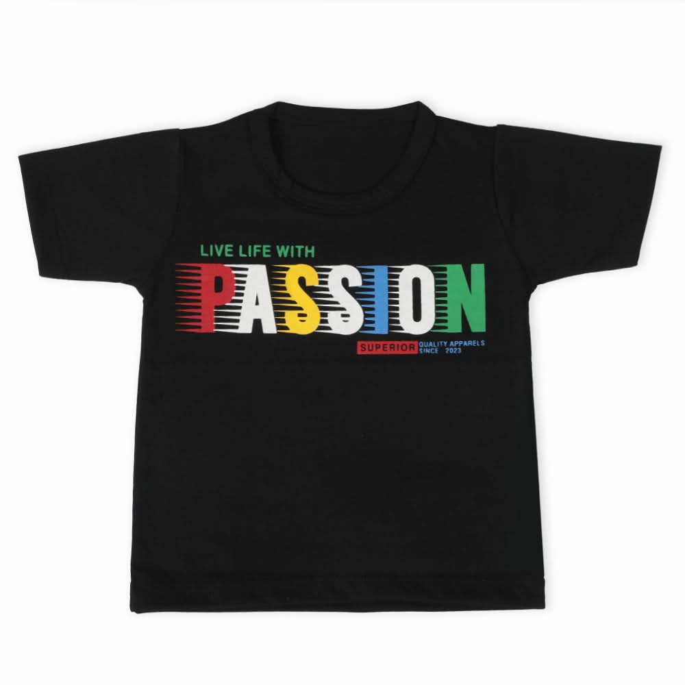 Boys Half Sleeves T-Shirt - Black, Boys T-Shirts, Chase Value, Chase Value