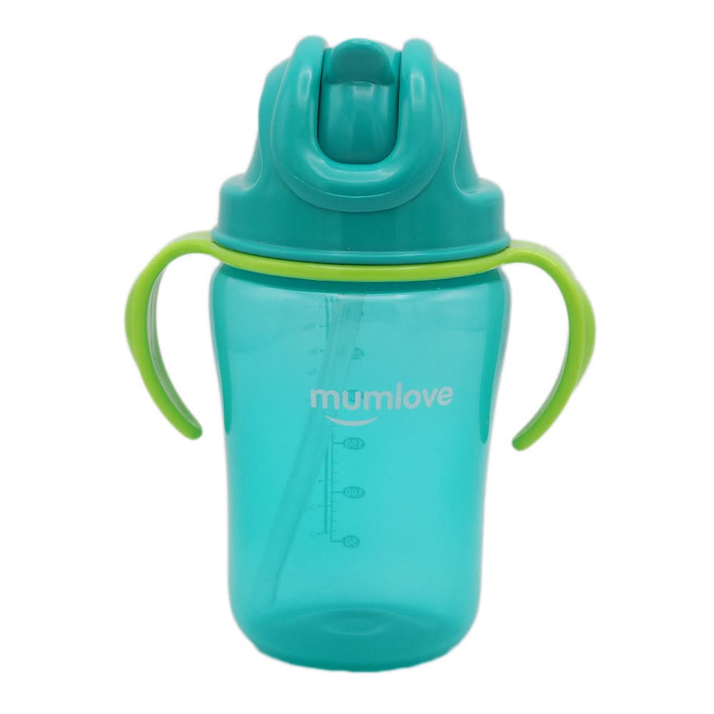 Mum Love Straw Cup 350ml C6218 - Green, Kids, Feeding Supplies, Chase Value, Chase Value