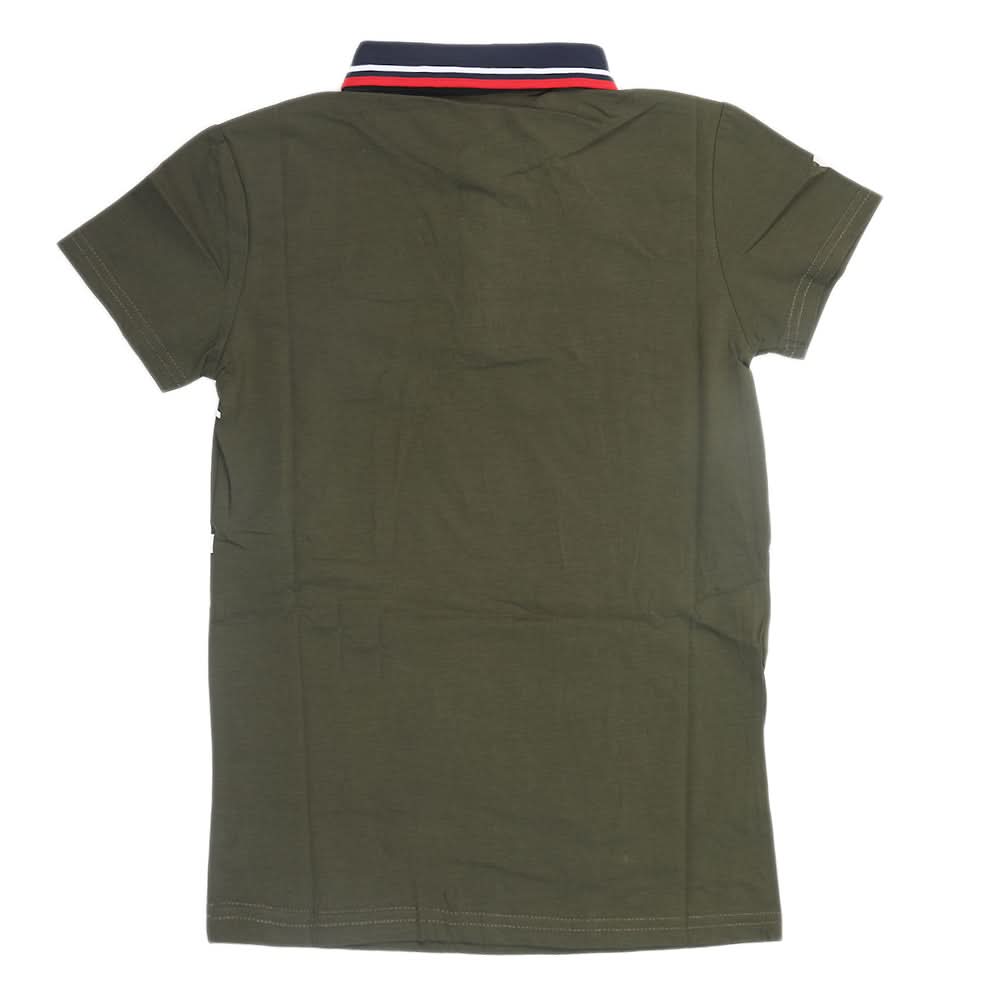 Boys Half Sleeves Polo T-Shirt - Olive Green, Kids, Boys T-Shirts, Chase Value, Chase Value
