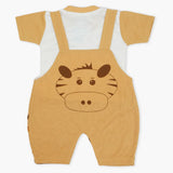 Newborn Boys Half Sleeves Romper - Brown, Newborn Boys Rompers, Chase Value, Chase Value