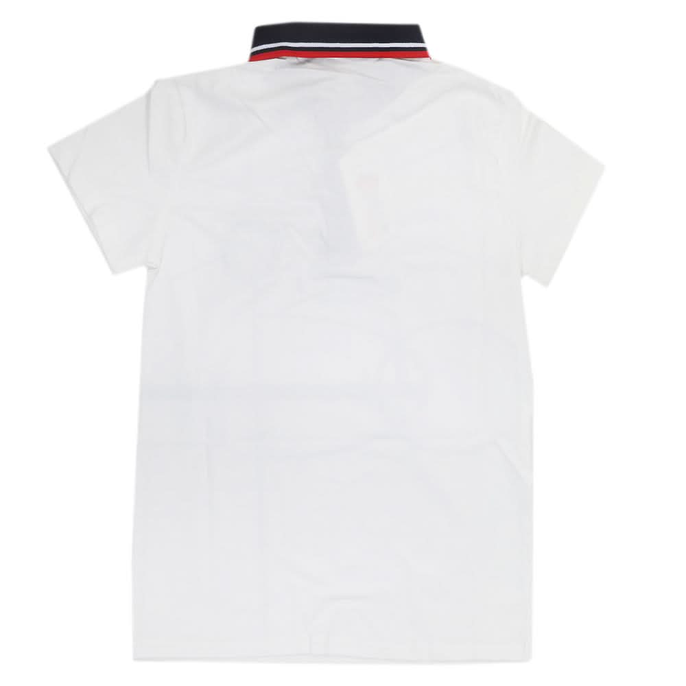 Boys Half Sleeves Polo T-Shirt - White, Kids, Boys T-Shirts, Chase Value, Chase Value