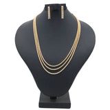 Women's Short Mala Set - Golden, Women Jewellery Set, Chase Value, Chase Value