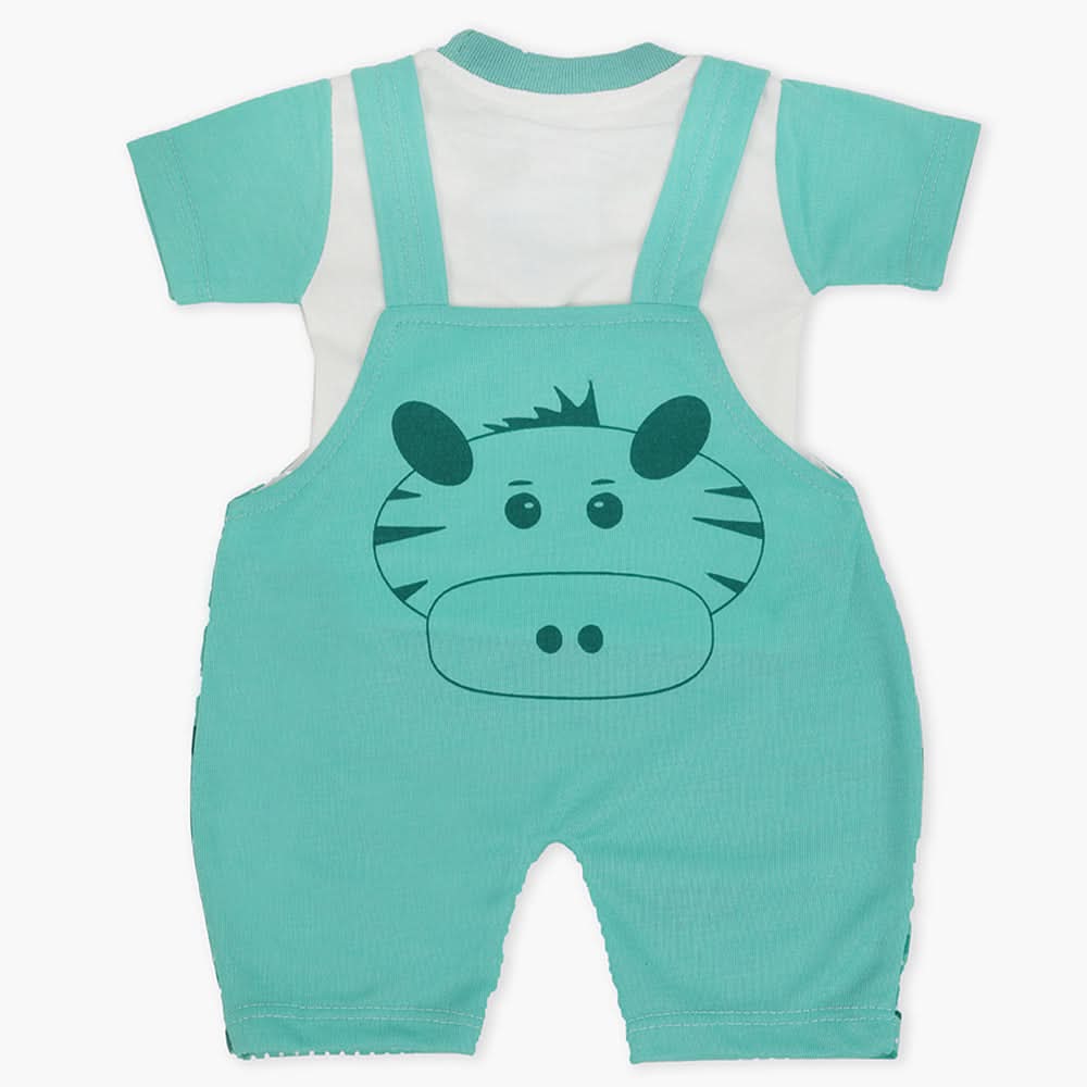 Newborn Boys Half Sleeves Romper - Sea Green, Newborn Boys Rompers, Chase Value, Chase Value