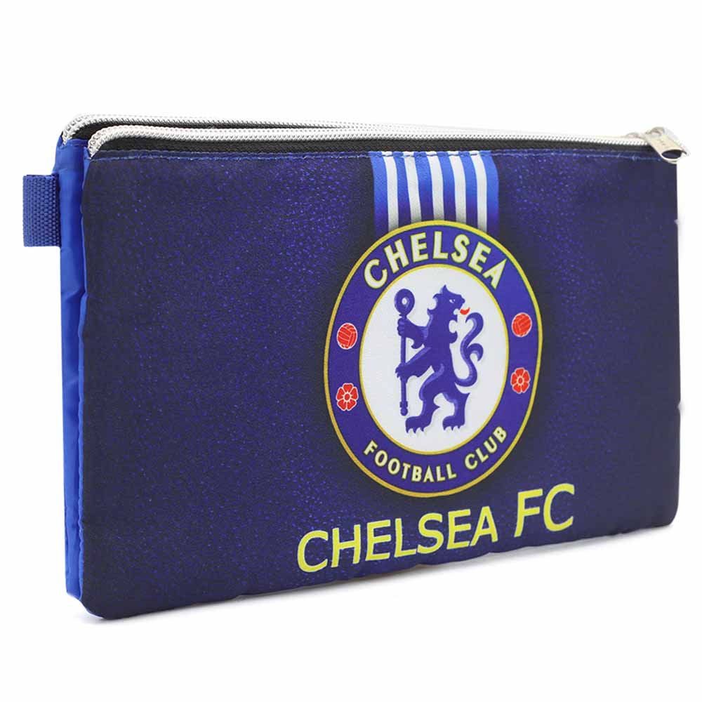 Pencil Pouch Two Zipper - Blue, Pencil Boxes & Stationery Sets, Chase Value, Chase Value