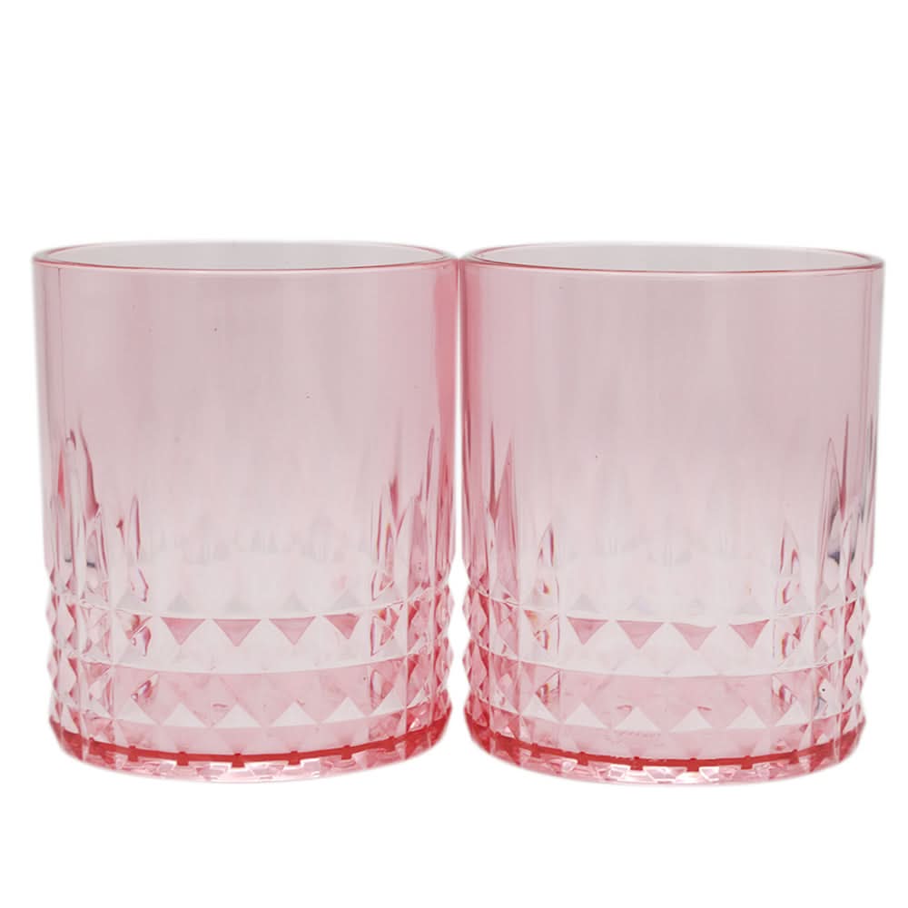 Sprinkle Glass 2 Pcs Set - Pink, Glassware & Drinkware, Chase Value, Chase Value