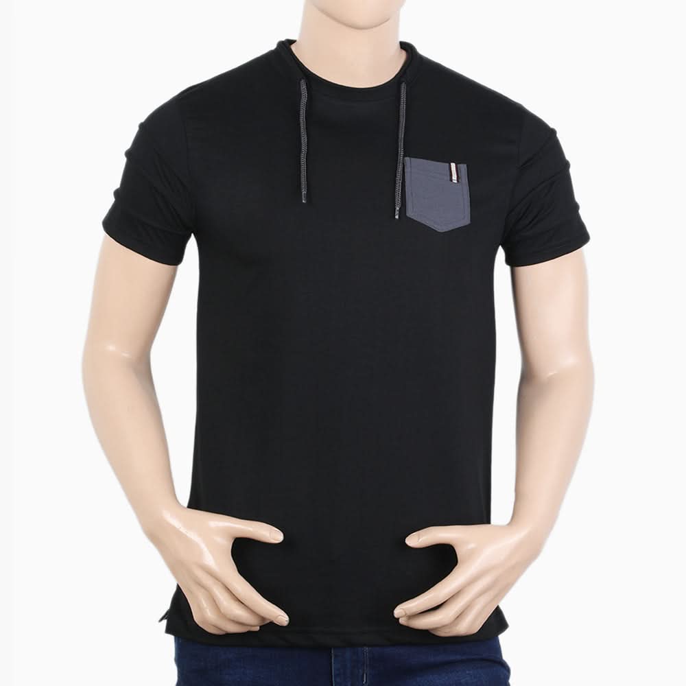 Men's Half Sleeves T-Shirt - Black, Men's T-Shirts & Polos, Chase Value, Chase Value